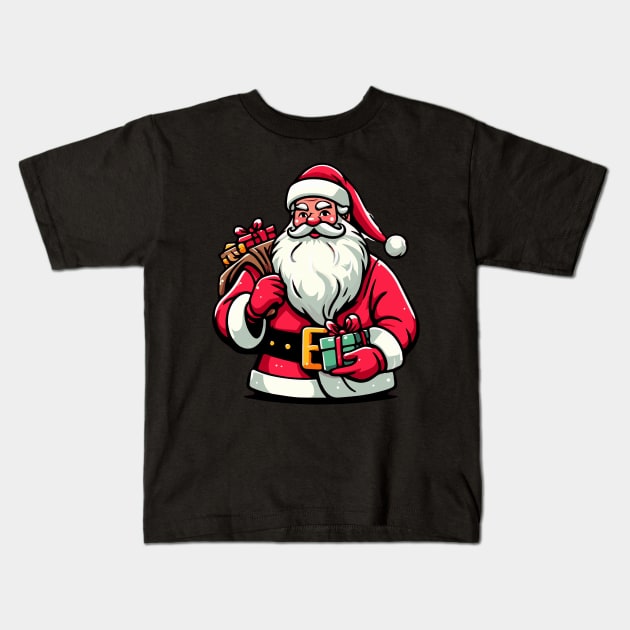 Santa Claus Kids T-Shirt by ArtFactoryAI